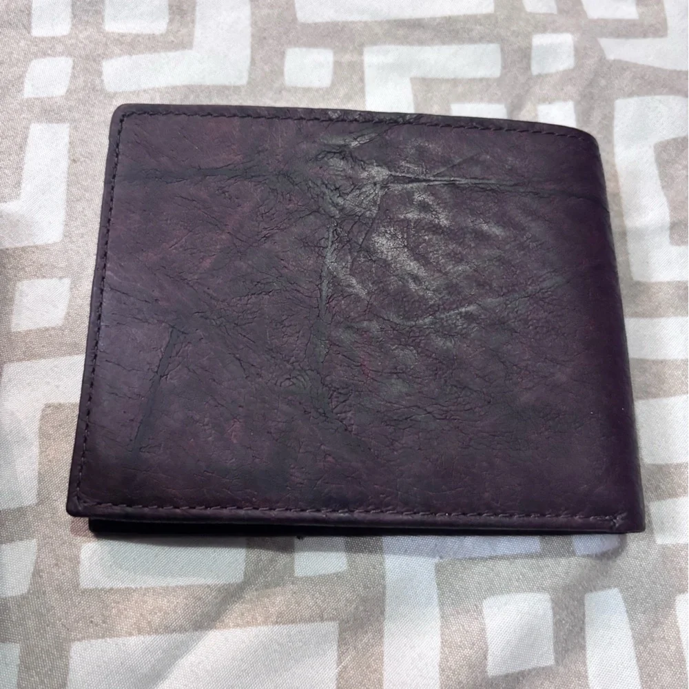 Buxton Dark Brown Dakota Leather wallet Vintage